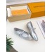 Louis Vuitton Romy Flat Ballerinas in Silver Metallic Lambskin