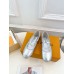Louis Vuitton Romy Flat Ballerinas in Silver Metallic Lambskin