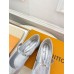 Louis Vuitton Romy Flat Ballerinas in Silver Metallic Lambskin
