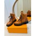 Louis Vuitton Territory Flat Ranger Boots in Brown Leather and Suede