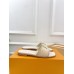 Louis Vuitton LV Capri Flat Slides in Beige Raffia