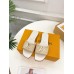 Louis Vuitton LV Capri Flat Slides in Beige Raffia