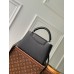 Louis Vuitton Capucines BB Bag in Black Matte Leather M25255