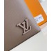 Louis Vuitton Takeoff Pouch in Mocha LV Aerogram Leather M11485
