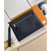 Louis Vuitton Takeoff Pouch in Navy Blue LV Aerogram Leather M11486 Louis Vuitton Takeoff Pouch in Navy Blue LV Aerogram Leather M11486