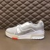 Louis Vuitton Men's LV Trainer Sneakers In White Leather Louis Vuitton Men's LV Trainer Sneakers In White Leather