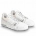 Louis Vuitton Men's LV Trainer Sneakers In White Calfskin Louis Vuitton Men's LV Trainer Sneakers In White Calfskin