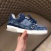 Louis Vuitton Men's LV Trainer Sneakers In Monogram Denim Louis Vuitton Men's LV Trainer Sneakers In Monogram Denim