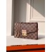 Louis Vuitton Croisette Chain Wallet In Damier Ebene Canvas N60287 Louis Vuitton Croisette Chain Wallet In Damier Ebene Canvas N60287
