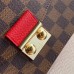 Louis Vuitton Croisette Chain Wallet In Damier Ebene Canvas N60288 Louis Vuitton Croisette Chain Wallet In Damier Ebene Canvas N60288