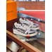 Louis Vuitton Men's LV Trainer Sneakers In Silver Metallic Leather