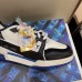 Louis Vuitton Men's LV Trainer Sneakers In White/Black Leather
