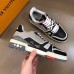 Louis Vuitton Men's LV Trainer Sneakers In Black/Grey Calfskin