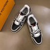 Louis Vuitton Men's LV Trainer Sneakers In Black/Grey Calfskin