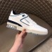 Louis Vuitton Men's LV Trainer Sneakers In White/Blue Leather