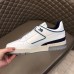 Louis Vuitton Men's LV Trainer Sneakers In White/Blue Leather