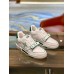 Louis Vuitton Men's LV Trainer Sneakers In White/Green Calfskin