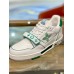 Louis Vuitton Men's LV Trainer Sneakers In White/Green Calfskin