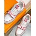 Louis Vuitton Men's LV Trainer Sneakers In White/Red Calfskin Louis Vuitton Men's LV Trainer Sneakers In White/Red Calfskin
