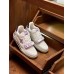 Louis Vuitton Men's LV Trainer Sneakers In White/Purple Calfskin
