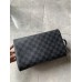 Louis Vuitton Dopp Kit Toilet Pouch In Damier Graphite Canvas N40127