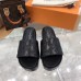 Louis Vuitton Jumbo Flatform Mules In Black Monogram Lambskin