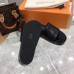 Louis Vuitton Jumbo Flatform Mules In Black Monogram Lambskin