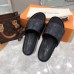 Louis Vuitton Jumbo Flatform Mules In Black Monogram Lambskin