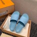 Louis Vuitton Jumbo Flatform Mules In Blue Monogram Lambskin