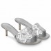 Louis Vuitton Revival Mules 55mm In Silver Metallic Lambskin