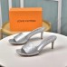 Louis Vuitton Revival Mules 55mm In Silver Metallic Lambskin