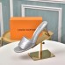 Louis Vuitton Revival Mules 55mm In Silver Metallic Lambskin