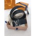 Louis Vuitton LV Initiales 40mm Belt In Damier Suede Leather M6875P Louis Vuitton LV Initiales 40mm Belt In Damier Suede Leather M6875P