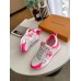 Louis Vuitton Women's Run Away Sneakers In Rose Suede Louis Vuitton Women's Run Away Sneakers In Rose Suede