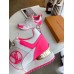 Louis Vuitton Women's Run Away Sneakers In Rose Suede Louis Vuitton Women's Run Away Sneakers In Rose Suede
