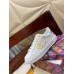 Louis Vuitton White Time Out Sneakers with Gold Signature Louis Vuitton White Time Out Sneakers with Gold Signature