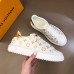 Louis Vuitton Time Out Sneakers with Gold Monogram Flowers