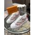 Louis Vuitton Time Out Sneakers In Red Printed Leather Louis Vuitton Time Out Sneakers In Red Printed Leather