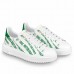 Louis Vuitton Time Out Sneakers In Green Printed Leather