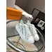 Louis Vuitton Time Out Sneakers In Green Printed Leather