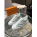 Louis Vuitton Time Out Sneakers In Green Printed Leather