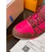 Louis Vuitton Men's LV Trainer Sneakers In Rose Leather Louis Vuitton Men's LV Trainer Sneakers In Rose Leather