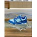 Louis Vuitton Men's LV Trainer Sneakers In Blue Leather Louis Vuitton Men's LV Trainer Sneakers In Blue Leather