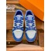 Louis Vuitton Men's LV Trainer Sneakers In Blue Leather Louis Vuitton Men's LV Trainer Sneakers In Blue Leather