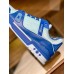 Louis Vuitton Men's LV Trainer Sneakers In Blue Leather Louis Vuitton Men's LV Trainer Sneakers In Blue Leather
