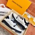Louis Vuitton Men's White/Black LV Trainer Sneakers with #54 Louis Vuitton Men's White/Black LV Trainer Sneakers with #54