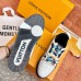 Louis Vuitton Men's White/Black LV Trainer Sneakers with #54 Louis Vuitton Men's White/Black LV Trainer Sneakers with #54