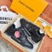Louis Vuitton Men's LV Trainer Sneakers In Black Denim Leather Louis Vuitton Men's LV Trainer Sneakers In Black Denim Leather