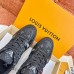 Louis Vuitton Men's LV Trainer Sneakers In Black Denim Leather Louis Vuitton Men's LV Trainer Sneakers In Black Denim Leather