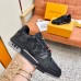 Louis Vuitton Men's LV Trainer Sneakers In Black Denim Leather Louis Vuitton Men's LV Trainer Sneakers In Black Denim Leather